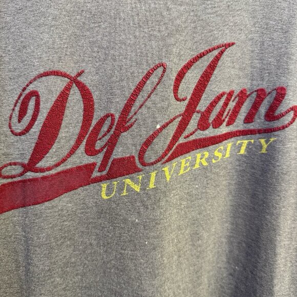 Vintage Def Jam University T Shirt Mens Large Gray Y2k Hip Hop - Picture 6 of 16